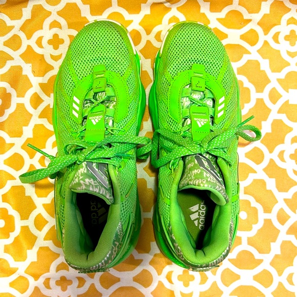 Size 9.5 Adidas Dame 7 Green and White Basketball 🏀 Hightops - Picture 8 of 8